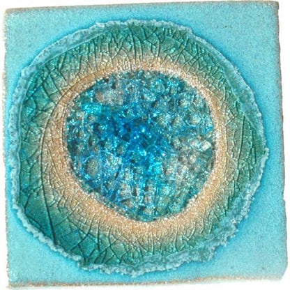A Non-Pattern Glazed Fused Glass Coaster