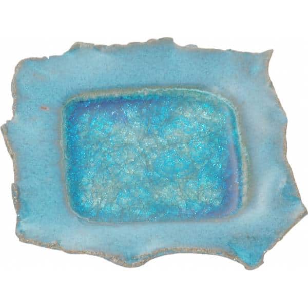 A Non-Pattern Glazed Fused Glass Medium Abstract Tray