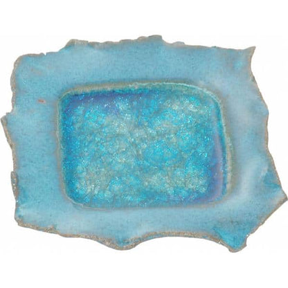 A Non-Pattern Glazed Fused Glass Medium Abstract Tray